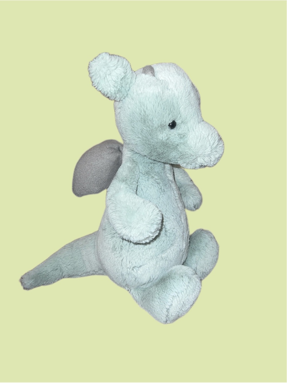 Jellycat London Medium Bashful Dragon Sage Green 12" Tall  EUC